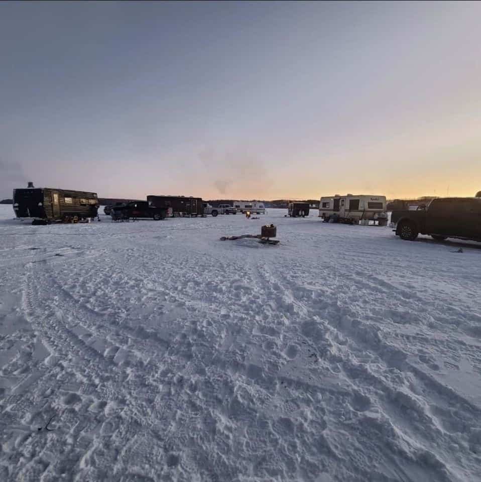 We spent new years ice fishing on Sylvan Lake Alberta. It was a fantastic way to ring in the new year on the ice. Rental ice huts available on Sylvan Lake.