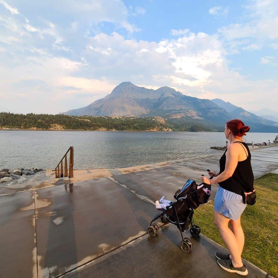 My friend and my daughter enjoying the beautiful lake views of Waterton Lake in Alberta Canada. A fantastic family friendly summer destination that should be on any outdoor enthusiasts bucket list.