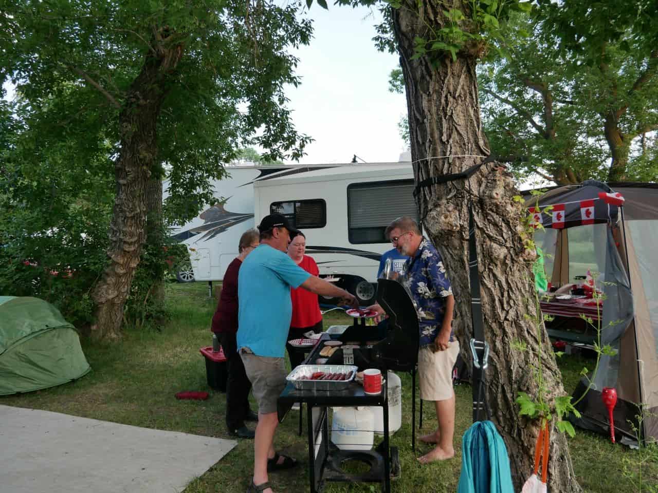 The Canada Adventure Seekers get ready to paddle the Moose Jaw River in the Wakamow Valley.