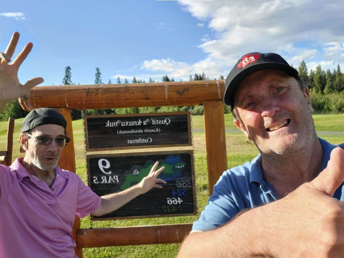 The Co-Bro Brothers enjoying a round of golf on their Western Canada Road Trip.