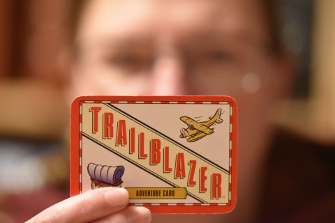 The Trailblazer: Rediscovering Canada board game takes players on a coast-to-coast adventure, traveling down rivers, pioneer roads, and ox-cart trails.