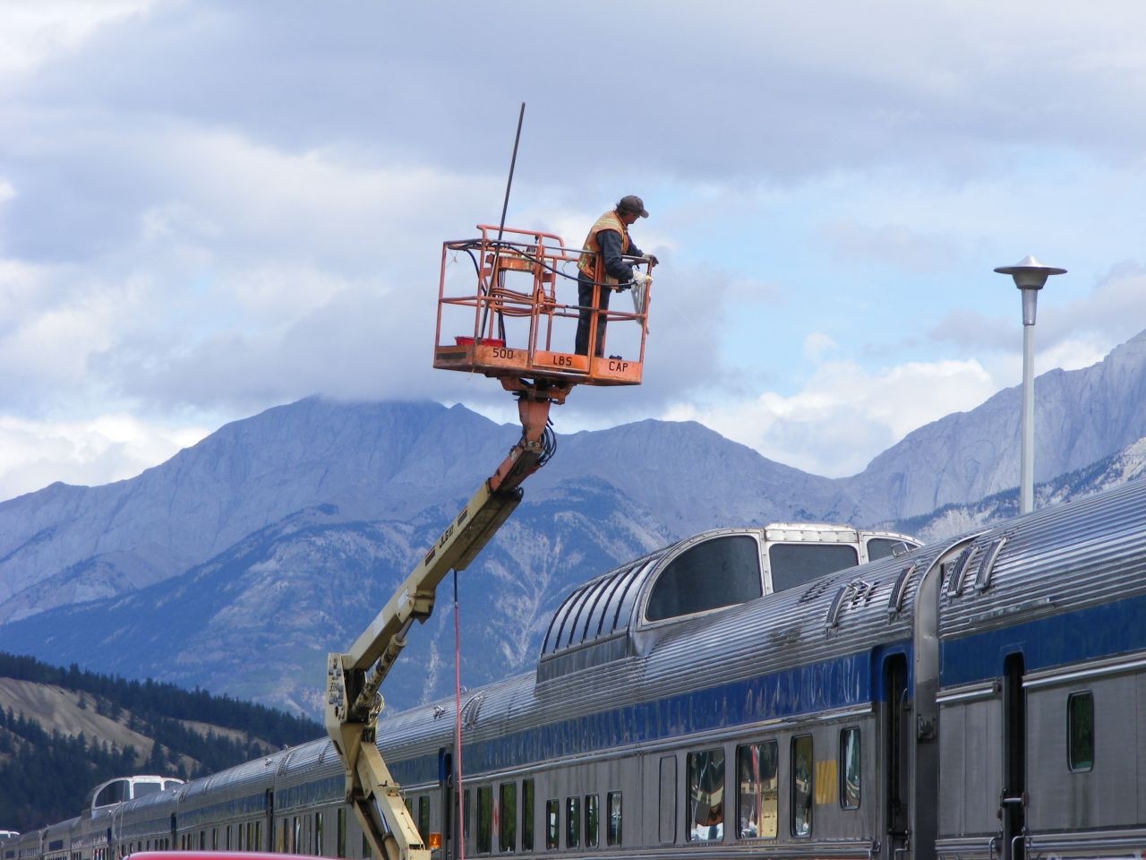 Longer stops are made along The Canadian's route in places where the Via Rail crew needs to refuel, restock, or clean the train.