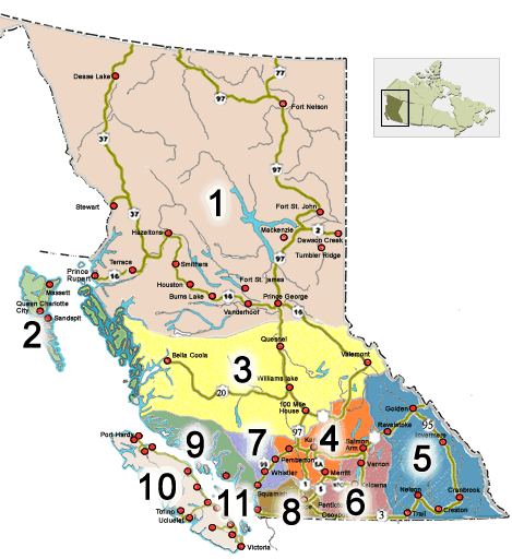British Columbia Map Lg 