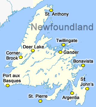 New Foundland Map 