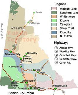 Yukon Map Canada 