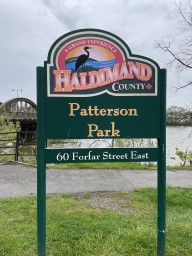 Patterson Park Sign in Caledonia Ontario Canada