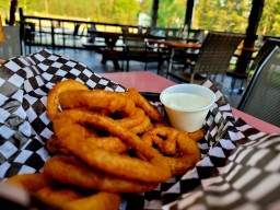 Onion Rings at The Bearberry Saloon - Sundre Alberta