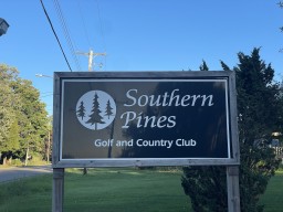 Southern Pines Golf and Country Club Road Sign