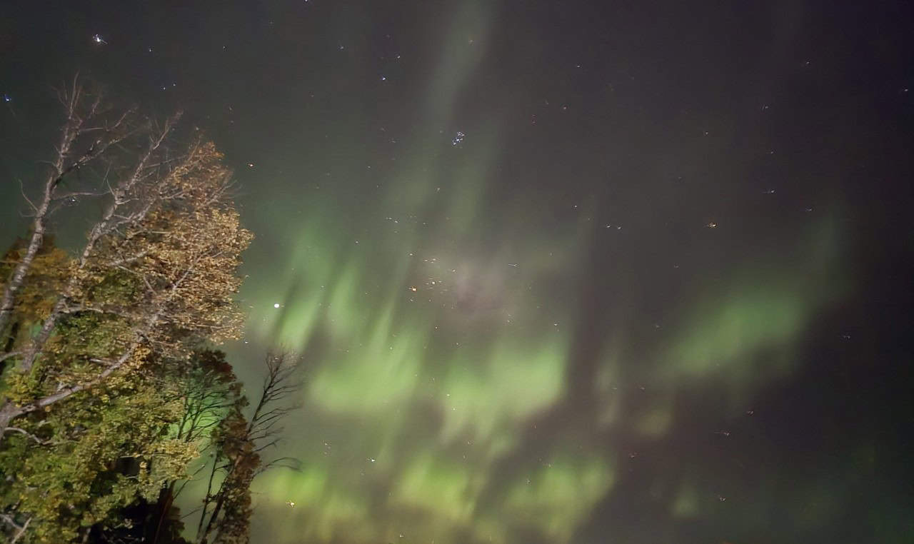 Canadian Sky Dancing with Colour - The Northern Lights have been super active this week (Oct 7). They come and go fast. 