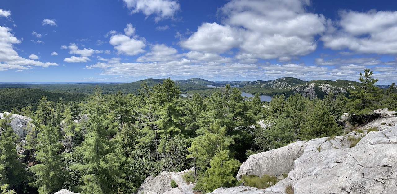 Panoramic Views on the Crack Hike in Killarney Provincial Park Ontario Canada  - Hiking The Crack was well worth it for these amazing panoramic views at the top of the trail in Killarney, Ontario, Canada.