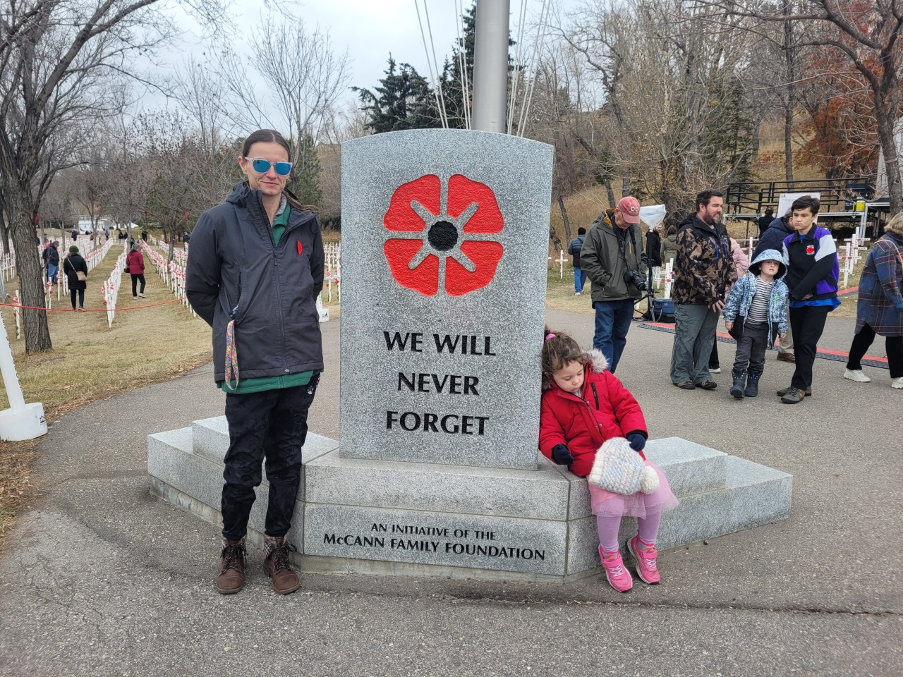 Mama Seeker & Little Seeker at the Field of Crosses Memorial - Calgary Alberta Canada - Mama Seeker & Little Seeker take a moment at the Field of Crosses Monument to remember those brave soldiers who died fighting for our freedom.
Calgary, Alberta, Canada.