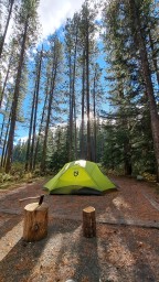 Two Jack Lakeside Campground in Autum