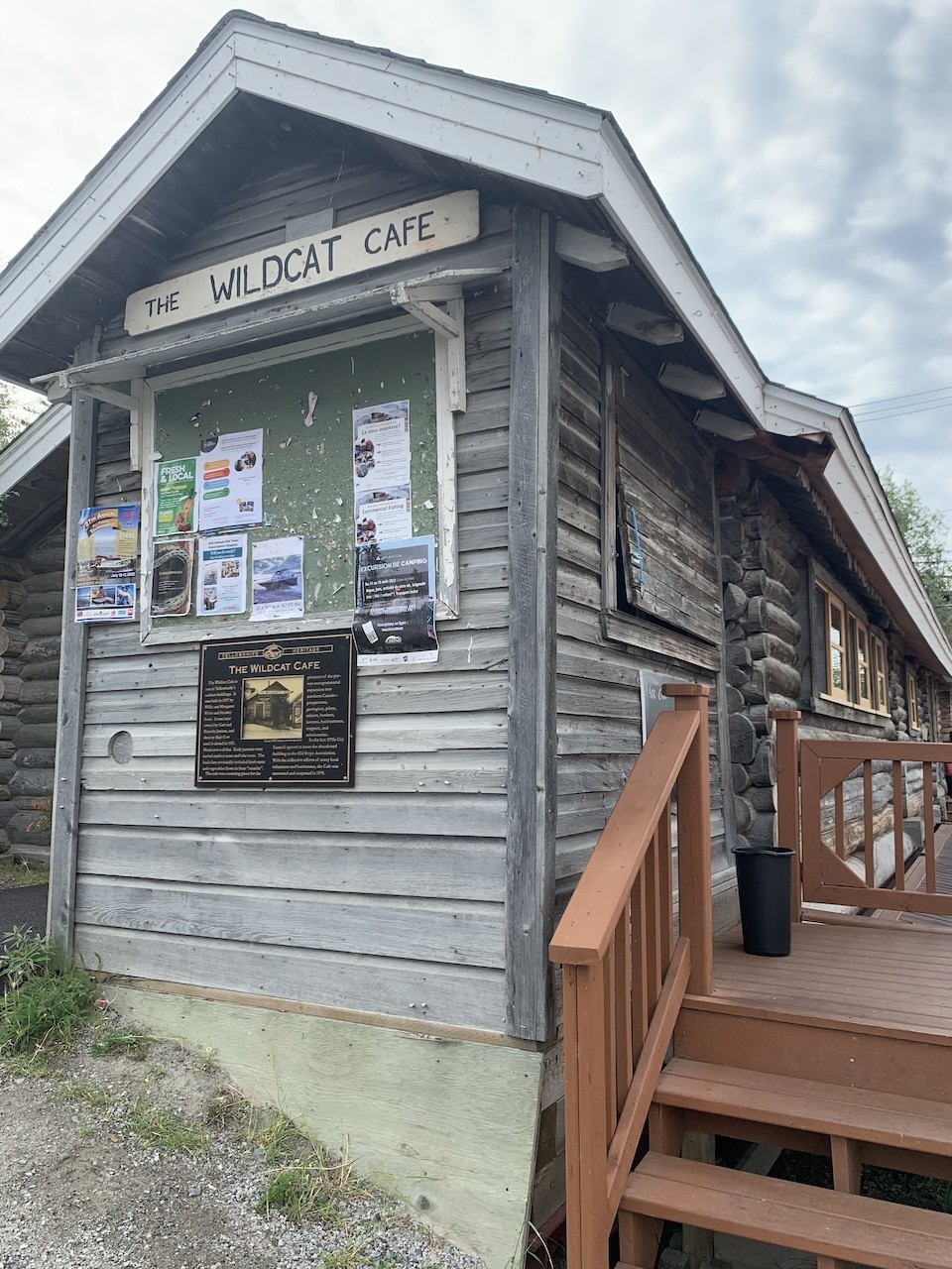 Wildcat Café in Yellowknife Northwest Territories Canada - The Wildcat Café is a log cabin restaurant found in Old Town Yellowknife. It is considered one of Yellowknife's oldest and most beloved landmarks.