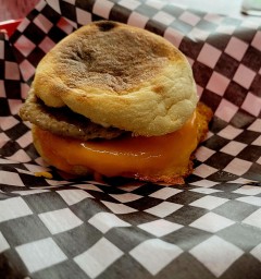 Breakfast Sandwiches at What's Brewing on Broadway in Nakusp B.C.