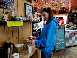 Coffee to Go at What's Brewing on Broadway in Nakusp B.C.