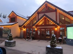 Entrance to Halcyon Hot Springs Resort in Nakusp B.C Canada 