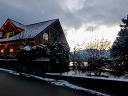 Days End at Halcyon Hot Springs Resort in Nakusp B.C Canada 