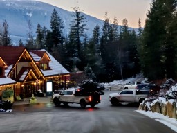 Rocky Mountains Surround Halcyon Hot Springs Resort in Nakusp B.C Canada 