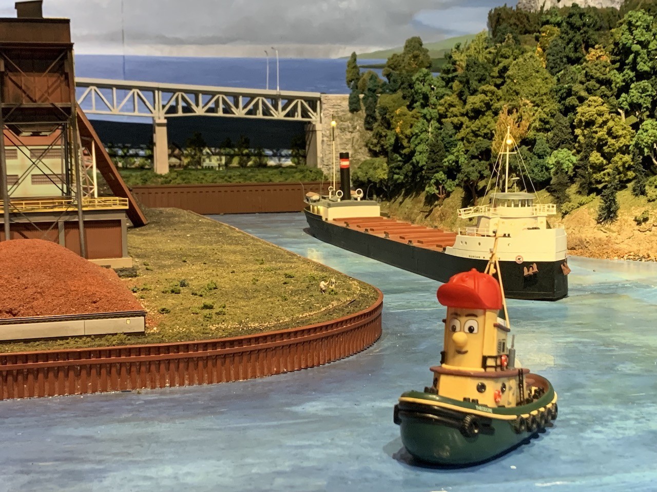 Theodore Tugboat Too in Hamilton Harbour at Little Canada - Theodore Too, is a 65-foot replica tugboat that was built in Nova Scotia and named after a TV series on CBC.