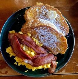 Hearty Breakfast at Big Bend Café - Revelstoke British Columbia Canada 