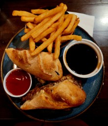 Beef Dip at Leto's Steakhouse in Lacombe Alberta Canada 