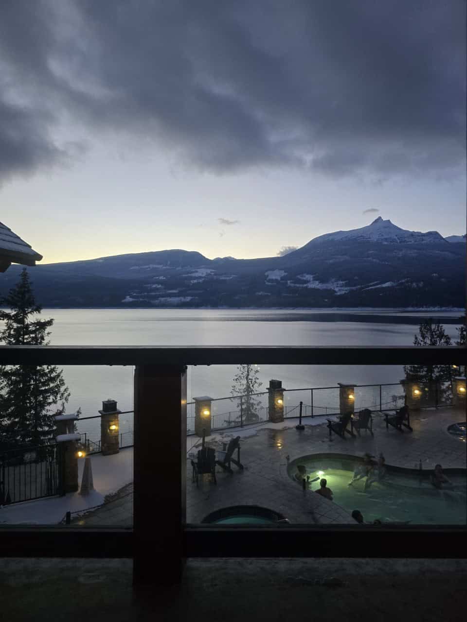 View From Halcyon Lobby - The views from the lobby building were spectacular. Overlooking the hot spring pools and Arrow Lake