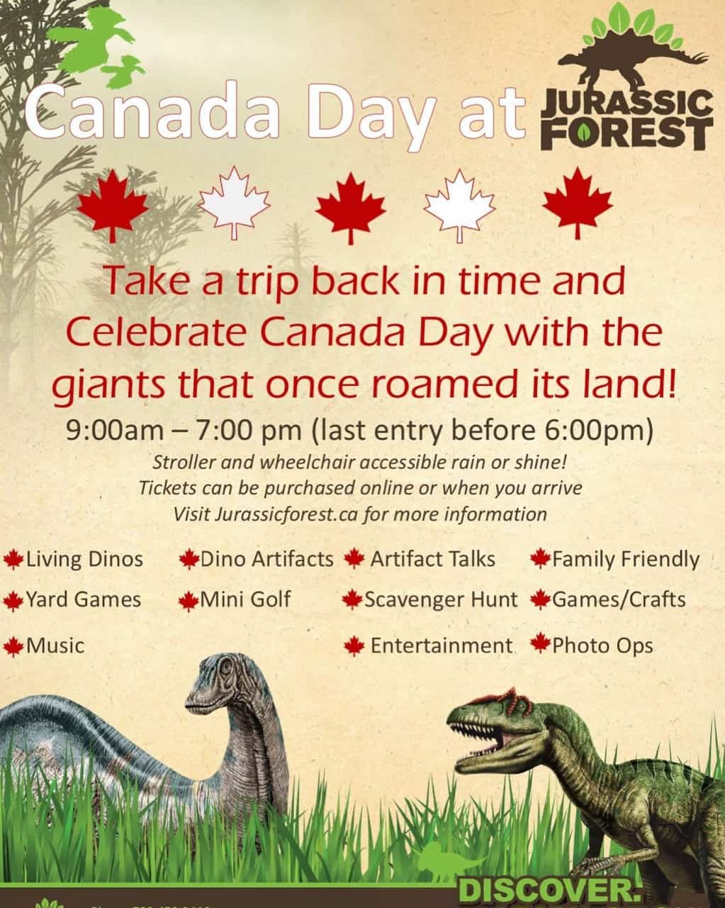 Jurassic Forest Canada Day 2023, Sturgeon County Alberta Canada